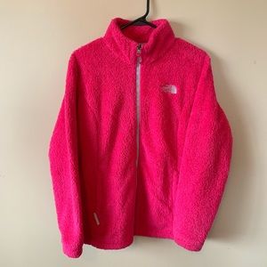 The North Face Girls Hot Pink Plush Jacket Zip Up